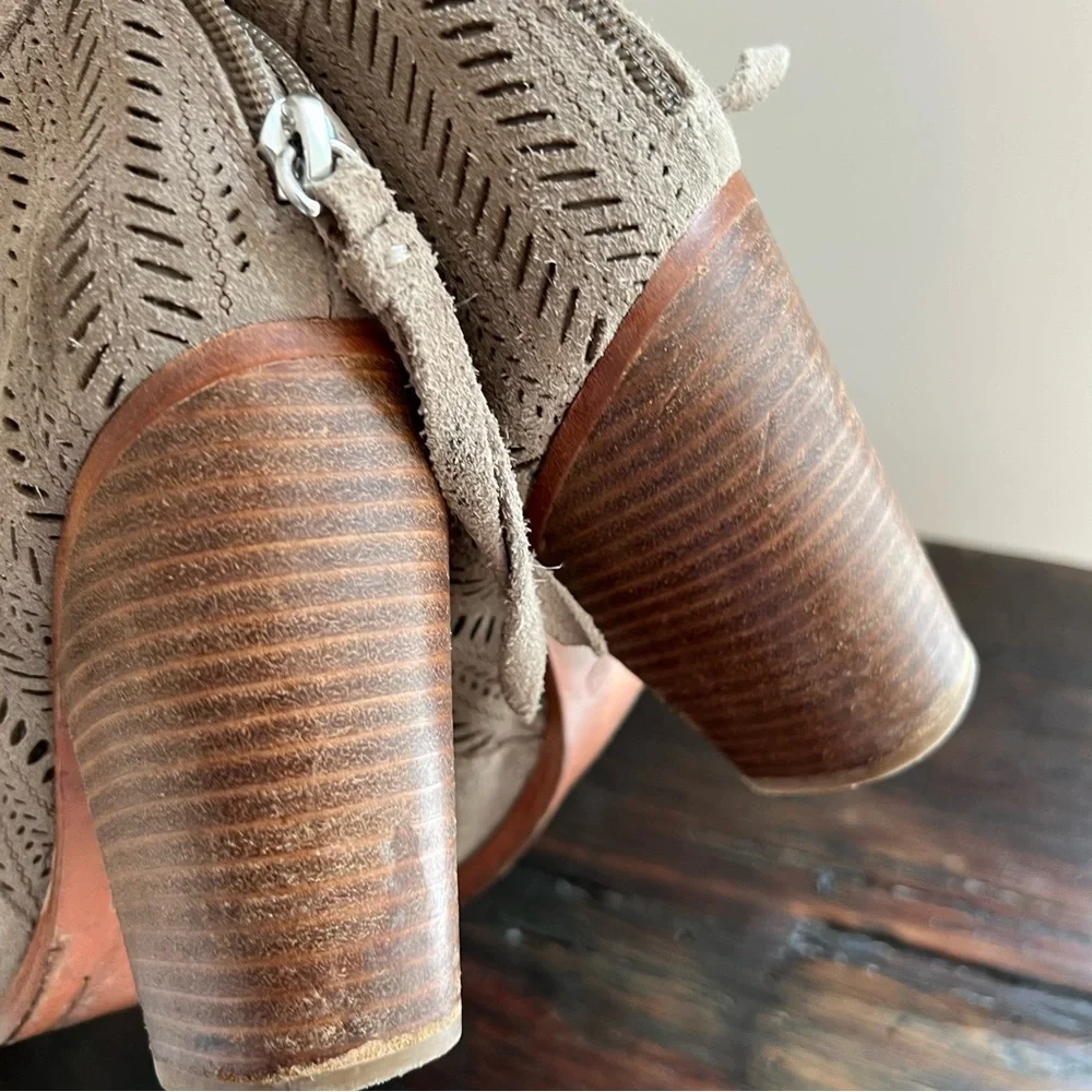 Coach Tan Suede Ankle Boots - Picture 7 of 9